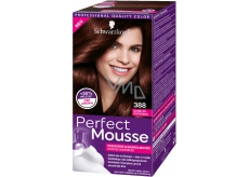 Schwarzkopf Perfect Mousse Permanent Foam Color barva na vlasy 388 Tmavě červenohnědý