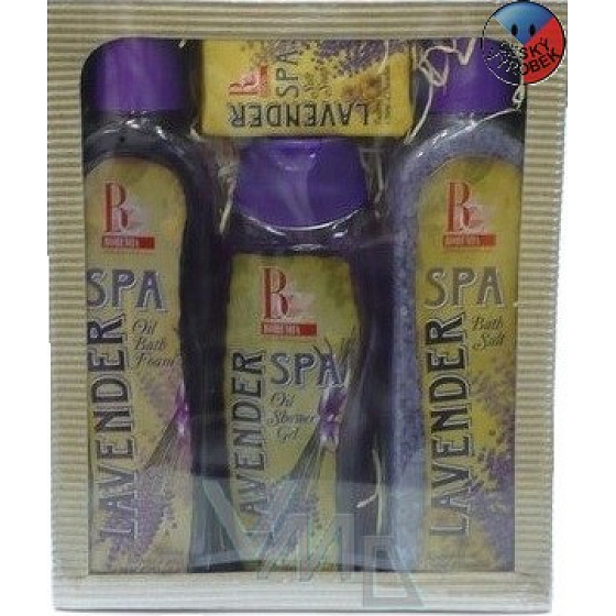 Bohemia Gifts Spa Lavender bath 500 ml + shower gel 300 ml + bath salt 600 g + soap 100 g, cosmetic set