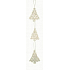 White trees carved for hanging on a plate, for hanging 7 cm 3 pieces