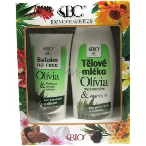 Bione Cosmetics Olivia body lotion 500 ml + hand balm 200 ml, cosmetic set