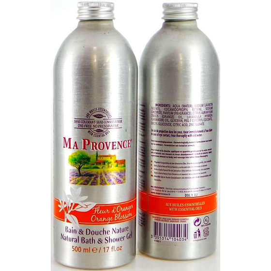 Ma Provence Bio Orange Blossom 3-in-1 Bath Foam, Shower Gel, and Shampoo 500 ml