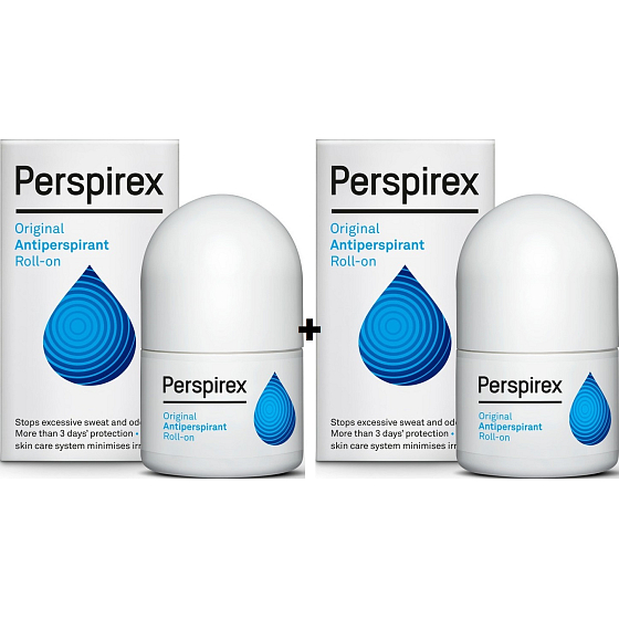 Perspirex Original ball antiperspirant odorless roll-on 3-5 days unisex effect 2 x 25 ml