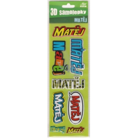 Nekupto 3D Stickers with the name Matěj 8 pieces