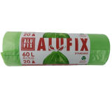 Alufix Trash bags retractable green, 15 µ, 60 liters, 64 x 71 cm, 20 pieces HDPE