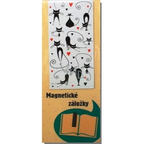 Albi Original Magnetic bookmark Cats on white 9 x 4.5 cm