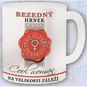 Nekupto Gifts with humor Mug maxi Bottomless mug for a super woman 0.8 l