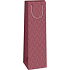 Ditipo Gift paper bag for bottle 12.3 x 7.8 x 36.2 cm burgundy geometric pattern
