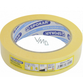 Spokar paper masking tape, 1 day, up to 60 ° C, dimensions 25 mm × 50 m
