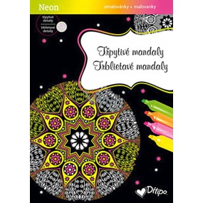 Ditipo Glittering coloring book Mandalas 21 x 30 cm