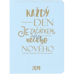 Albi Diary 2019 weeks Start - blue with text 12,6 x 17 x 1,2 cm