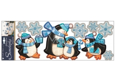 Plastic penguin stickers 57 x 20 cm