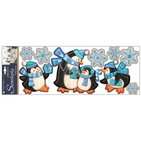 Plastic penguin stickers 57 x 20 cm