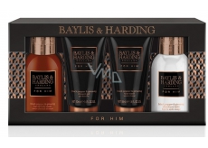 Baylis & Harding Black Pepper and Ginseng liquid soap for body and hair 100 ml + Face Wash 50 ml + After Shave Balm 100 ml + Shower Gel 50 ml Cosmetic Set for Men
