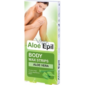 Aloe Epil Body depilatory wax strips for the body 16 + 2 pieces