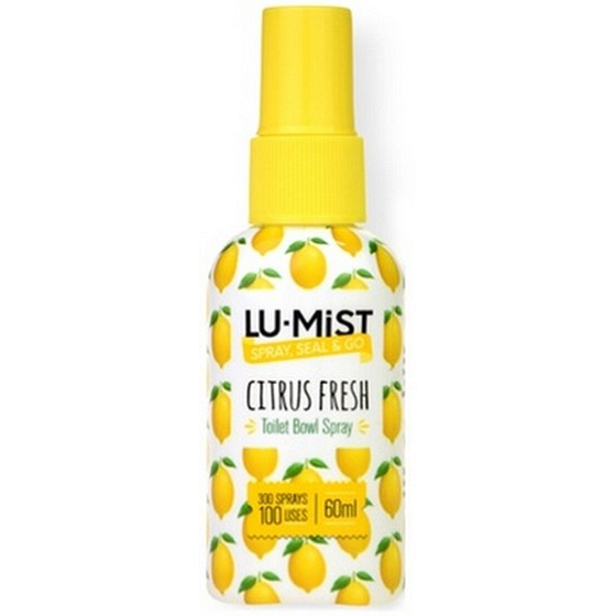 Lu-Mist Citrus Fresh spray for toilet bowl freshener, sprayer 100 use 60 ml