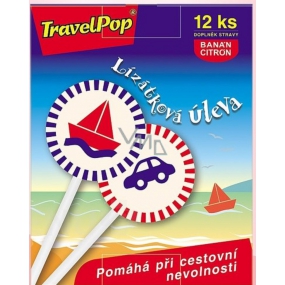 VitaHarmony TravelPop Lollipop relief for travel sickness food supplement 12 pieces