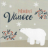 Nekupto Mini greeting card for Christmas, Relaxing Christmas 10 x 10 cm 3527 XI