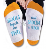 Nekupto Family Gifts with Humor Socks I'd Jump for a Beer, Size 43-46
