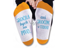 Nekupto Family gifts with humor Socks I would jump for a beer, size 43-46