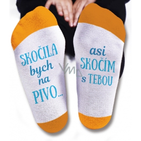 Nekupto Family gifts with humor Socks I would jump for a beer, size 43-46