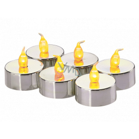 Emos LED candles lit amber, 3.8 cm, 6 pieces silver