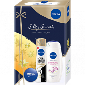 Nivea Silky Smooth Diamond shower gel 250 ml + Silky Smooth antiperspirant spray 150 ml + cream 30 ml, cosmetic set