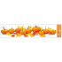 Window film without adhesive stripes pumpkin and leaves 64 x 15 cm