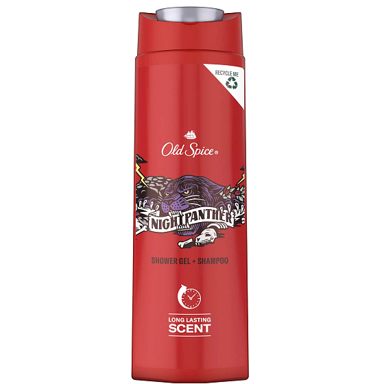 Old Spice Night Panther 2in1 shower gel and shampoo for men 400 ml