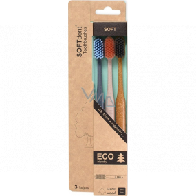 Soft Dent Eco Soft Toothbrush 3 pieces