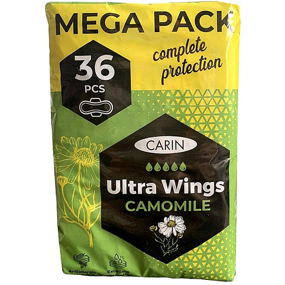 Carin Ultra Wings Camomile Sanitary Pads 36 pcs