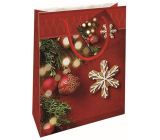 Nekupto Gift paper bag 14 x 11 x 6,5 cm Christmas gingerbread and flasks