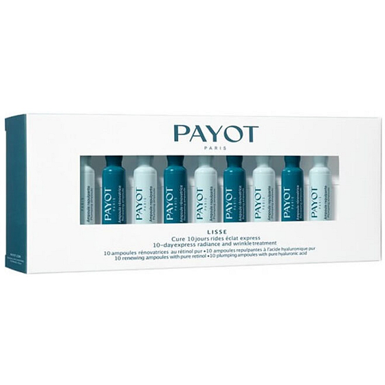 Payot Lisse Cure 10 Jours Rides Eclat Express 10-day anti-wrinkle treatment with hyaluronic acid and retinol 20 x 1 ml