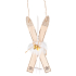 Wooden skis gold for hanging 21 cm