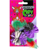 Tatrapet Fleece ball with feathers for cats 4 cm 2 pieces