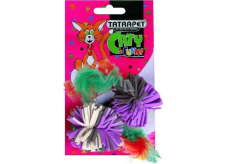 Tatrapet Fleece ball with feathers for cats 4 cm 2 pieces