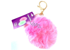 Albi Hairy Key Ring Pink 11 cm