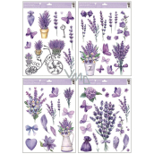 Window film lavender with glitters 30 x 42 cm, various motifs