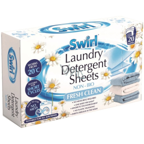 Swirl Fresh Clean Washing Wipes for universal washing 20 pieces