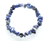 Sodalite bracelet elastic chopped natural stone 19 cm, stone communication