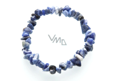 Sodalite bracelet elastic chopped natural stone 19 cm, stone communication