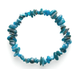 Apatit blue bracelet elastic chopped natural stone 19 cm, stone realization