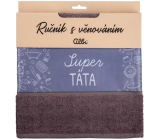 Albi Gift towel - Super Dad grey 50 x 90 cm