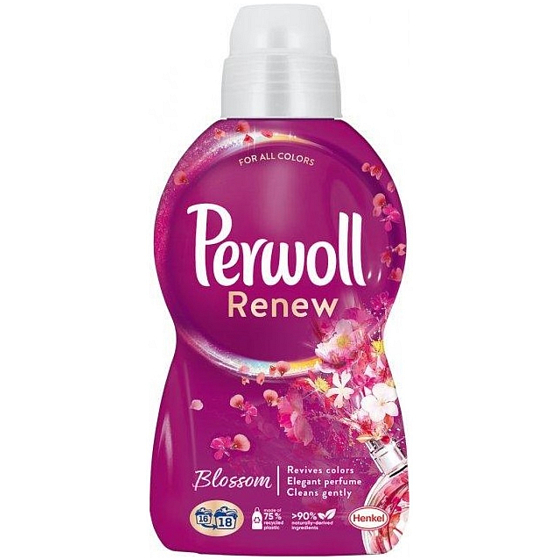 Perwoll Renew Blossom washing gel for coloured linen, protection against shape loss and preservation of colour intensity 18 doses 990 ml