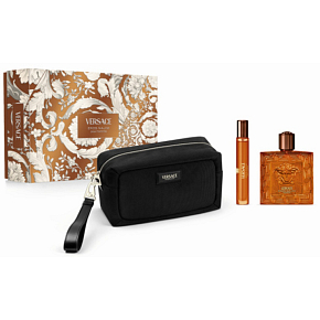 Versace Eros Najim perfume 100 ml + travel spray 10 ml + pouch, gift set for men