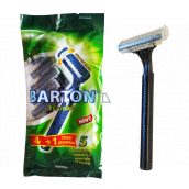 Bartoň 2-blade pivoting razor for men 5 pieces TD702M