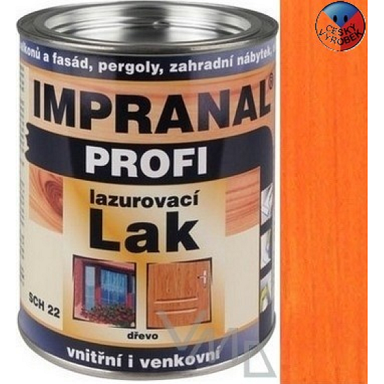 Impranal Profi glazing varnish thick-layered for wooden surfaces in exteriors and interiors SCH 22 Cherry 0,75 l