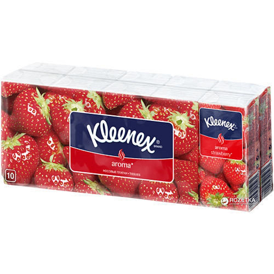 Kleenex Armoa Strawberry hygienic 3-layer handkerchiefs 10 pieces
