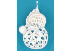 Crochet snowman 9 cm