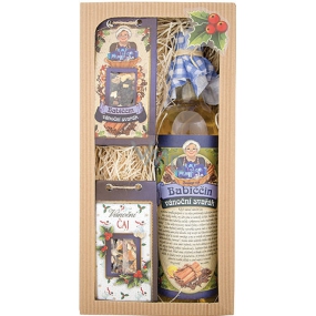 Bohemia Gifts Grandma's Christmas welder white dry wine 0.75 l + spices for brewing + Christmas loose tea 35 g.