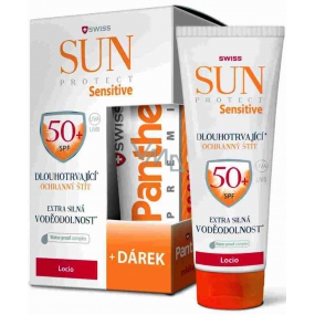 SunProtect Swiss Sensitive SPF50 + waterproof sunscreen 50 ml + Panthenol Premium Panthenol 10% after sun gel 50 ml